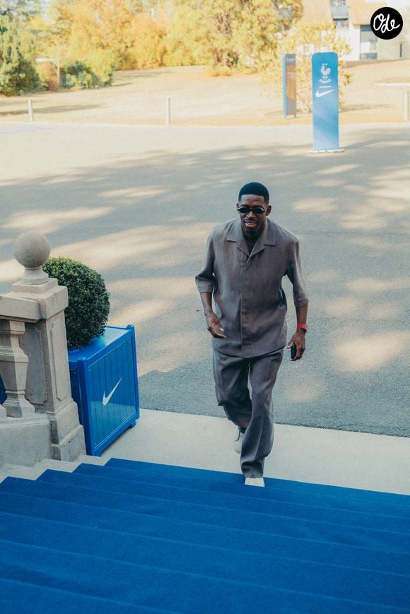 Ousmane Dembélé - Les joueurs de l'équipe de France de football arrivent au centre d'entraînement de la Fédération française de football (FFF) à Clairefontaine-en-Yvelines, France, le 21 septembre 2026. © FFF via Bestimage