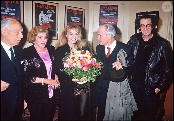 Archives - Edmond de Rothschild, Marie-Hélène de Rothschild, Arielle Dombasle et Michel Bouquet - Générale de la pièce "Le jugement dernier" au Théâtre de l'atelier à Paris. 1992 ©BERTRAND RINDOFF PETROFF / BESTIMAGE