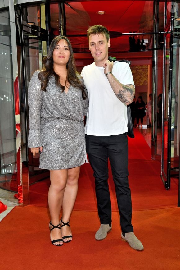 Exclusif - Marie et Louis Ducruet durant la traditionnelle soirée d'été de Fight Aids Monaco au Sporting Club de Monaco, le 23 juillet 2022. © Bruno Bebert/Bestimage