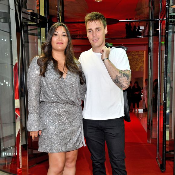 Exclusif - Marie et Louis Ducruet durant la traditionnelle soirée d'été de Fight Aids Monaco au Sporting Club de Monaco, le 23 juillet 2022. © Bruno Bebert/Bestimage