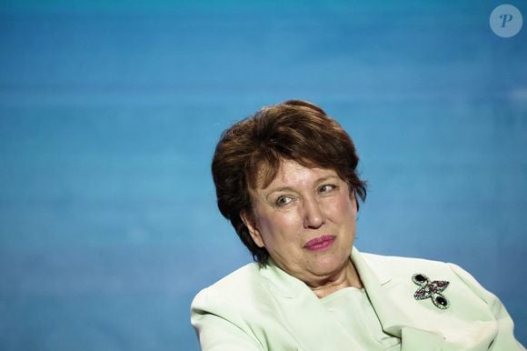 Roselyne Bachelot lors de la plénière de clôture du 49ème Congrès Selectour à l'hôtel Grand Hyatt de Doha, Qatar, le 30 novembre 2024. © PsnewZ/Bestimage