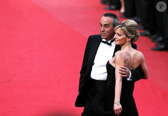 Thierry Ardisson et sa compagne Audrey Crespo Mara - montée des marches du film "Lawless" lors du 65ème Festival du film de Cannes. Le 19 mai 2012. DOMINIQUE JACOVIDES / BESTIMAGE
