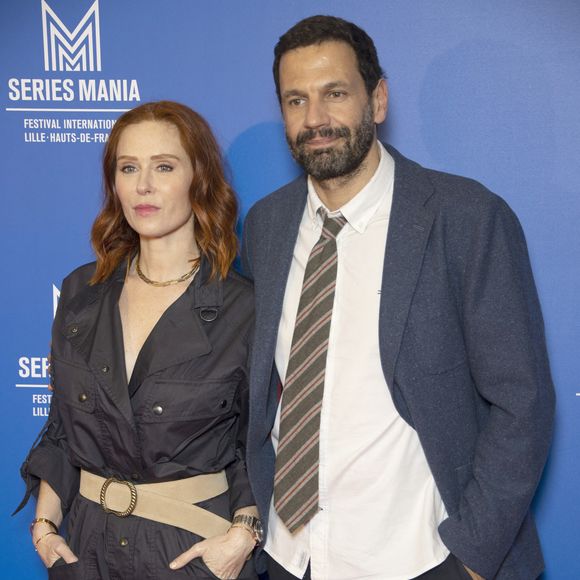 Audrey Fleurot, Mehdi Nebbou de la série HPI - 6 ème édition du Festival Séries Mania à Lille, France, le 18 mars 2023. © Christophe Aubert via Bestimage