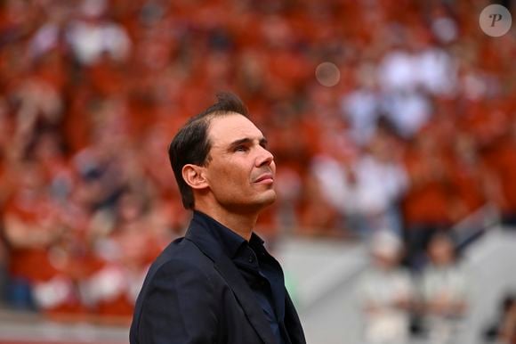 Hommage à Rafael Nadal lors des Internationaux de France de Tennis de Roland Garros 2025, sur le court Philippe-Chatrier au Complexe Roland-Garros à Paris, France, le 25 mai 2025. © Corinne Dubreuil/Pool FFT/Bestimage