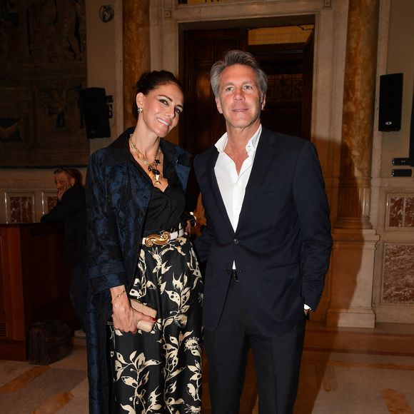 Emmanuel-Philibert de Savoie et Adriana Abascal au Concert pour la Paix d'Omar Harfouch. Rome, Palais Montecitorio Salle de la Reine "Concert pour la Paix - Omar Harfouch au Parlement Italien". Italie, Rome le 29 avril 2025. Photo par IPA/ABACAPRESS.COM
