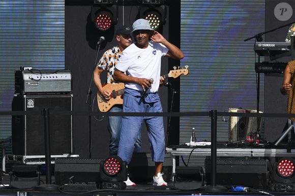Yannick Noah en concert lors des championnats du monde de Para Athlétisme, le 14 juillet 2023. JB Autissier / Panoramic / Bestimage