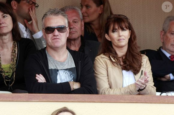 Didier Deschamps et sa femme Claude assistent au tournoi Rolex de Monte Carlo, Monaco, le 18 avril 2009. Photo Marco Piovanotto/ABACAPRESS.COM