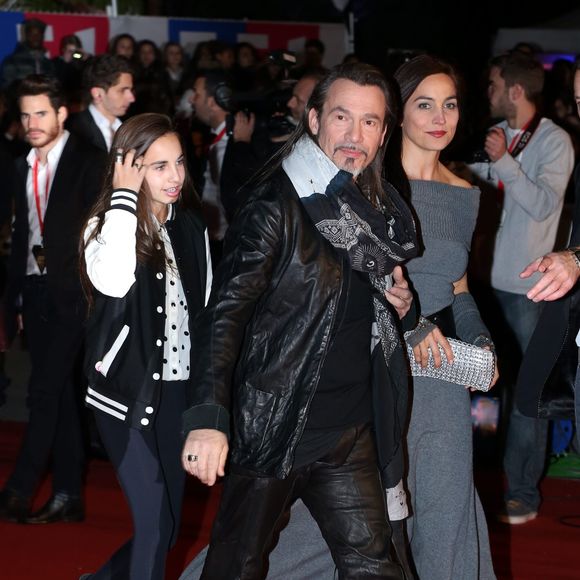 Florent Pagny, sa femme Azucena et leur fille Ael - 15eme edition des NRJ Music Awards a Cannes. Le 14 decembre 2013