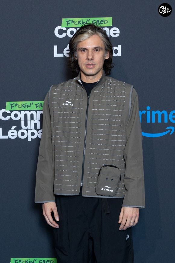 Orelsan participe à la séance photo organisée à l'occasion de la première de « FCKIN' FRED Comme Un Leopard » sur Prime Video au Grand Rex, le 22 février 2025 à Paris, en France. Photo de Nasser Berzane/ABACAPRESS.COM