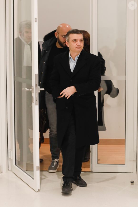 Thomas Langmann à la sortie du tribunal correctionnel après le réquisitoire du procureur à Paris le 20 février 2019. (Christophe Clovis / Bestimage).