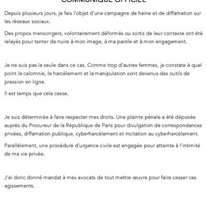 "Il est temps que cela cesse", a-t-elle fait savoir via un communiqué

Iris Mittenaere visée par des rumeurs, elle réagit sur Instagram
