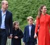 Le prince William, duc de Cambridge, et Catherine (Kate) Middleton, duchesse de Cambridge, accompagnés de leurs enfants, le prince George de Cambridge et la princesse Charlotte de Cambridge en visite au château de Cardiff, Royaume Uni, le 4 juin 2022, à l'occasion du jubilé de platine de la reine d'Angleterre.
Bestimage