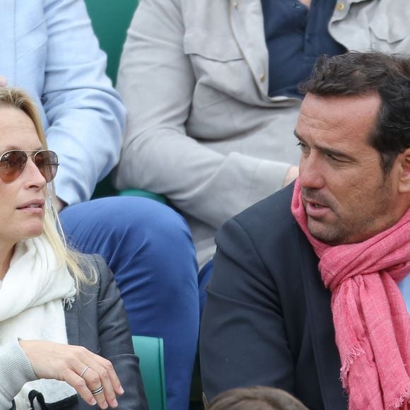 Estelle Lefébure et son ex-compagnon Pascal Ramette - People lors de la finale du tournoi de tennis Rolex Masters de Monte-Carlo à Monaco. Le 20 avril 2014. (Frederic Nebinger / Bestimage).
