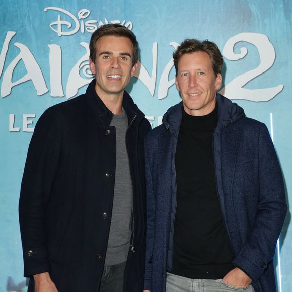 Jean-Baptiste Marteau et son compagnon Jean de Reynal - Première du film Disney "Vaiana 2" au Grand Rex à Paris le 23 novembre 2024. © Coadic Guirec/Bestimage