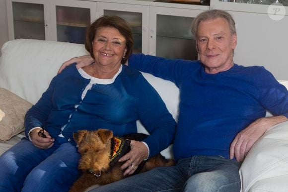 Herbert Leonard et sa femme Cléo chez eux à Barbizon en 2016. © JLPPA / Bestimage