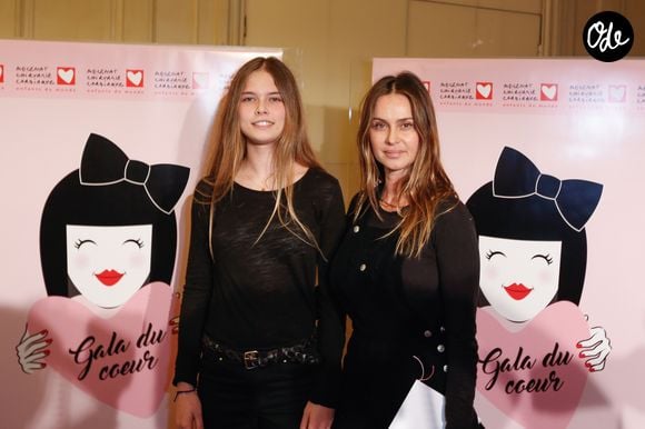Agathe de La Fontaine et sa fille Zoé (fille d'Emmanuel Petit) - Gala du Coeur donné au profit de l'association Mécénat Chirurgie Cardiaque, avec un récital du pianiste Miroslav Kultyshev à la Salle Gaveau à Paris le 30 janvier 2017. © Philippe Doignon/Bestimage