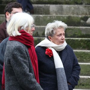 Françoise Laborde lors de la cérémonie des obsèques de Catherine Laborde à l'église Saint-Roch à Paris, France, le 6 février 2025. L'emblématique présentatrice météo de TF1 est décédée le 28 janvier 2025 à l'âge de 73 ans, des suites d'une démence à corps de Lewy, une maladie neurodégénérative dont Catherine Laborde souffrait depuis 2014. Photo par Jerome Domine/ABACAPRESS.COM