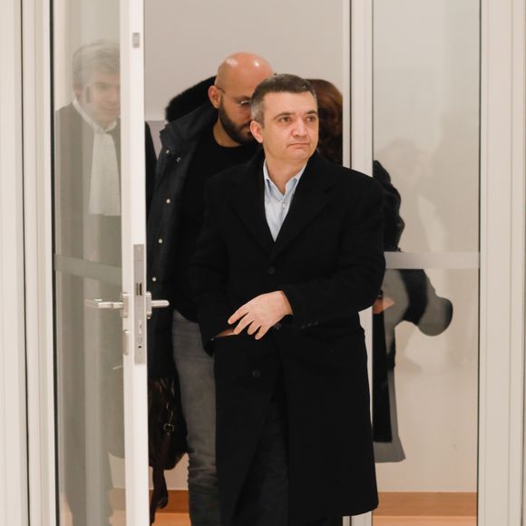 Thomas Langmann à la sortie du tribunal correctionnel après le réquisitoire du procureur à Paris le 20 février 2019. (Christophe Clovis / Bestimage).