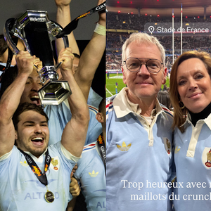 La France a remporté le Tournoi des Six Nations. 

Antoine Dupont - Match de rugby du Tournoi des Six Nations : La France l'emporte sur l'Angleterre 48 - 46 au Stade de France à Saint-Denis. © Cyril Moreau / Bestimage // Parents d'Iris Mittenaere au Stade de France pour le match France-Angleterre.