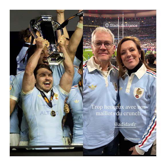 La France a remporté le Tournoi des Six Nations. 

Antoine Dupont - Match de rugby du Tournoi des Six Nations : La France l'emporte sur l'Angleterre 48 - 46 au Stade de France à Saint-Denis. © Cyril Moreau / Bestimage // Parents d'Iris Mittenaere au Stade de France pour le match France-Angleterre.