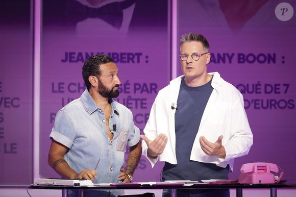 Cyril Hanouna, Matthieu Delormeau - Présentation de la nouvelle émission "Tout beau, tout n9uf" présentée par C. Hanouna sur W9 à Paris le 1er septembre 2025. © Jack Tribeca / Bestimage