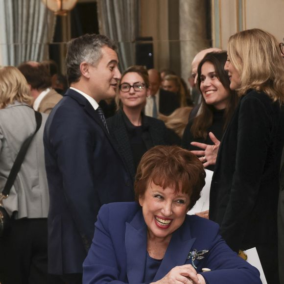Roselyne Bachelot et Sir Thomas Drew - Dîner de La Revue des Deux Mondes au Cercle Interalliée avec en invité d’honneur Gerald Darmanin, Paris, France, le 3 novembre 2025. Les salons du Cercle Interallié ont fait salle comble ce soir-là, réunissant de nombreuses personnalités du monde de la politique, des affaires, du droit, de la culture ou encore de la diplomatie, venues écouter le garde des Sceaux. 
© Jack Tribeca / Bestimage