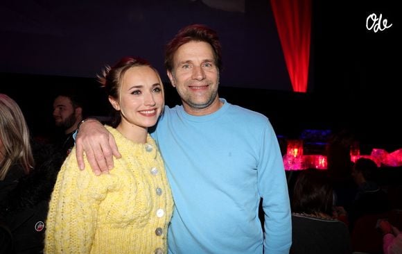 Thomas jouannet et sa fille Chloé Jouannet - Projection du court métrage "Allez ma Fille" réalisé par C.Jouannet lors du 27éme Festival International du Film de Comédie de l'Alpe d'Huez, le 17 janvier 2024. © Dominique Jacovides / Bestimage