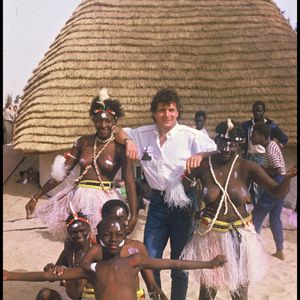 Daniel Balavoine en Afrique, le 23 janvier 1985. Photo d'Aslan/Bestimage