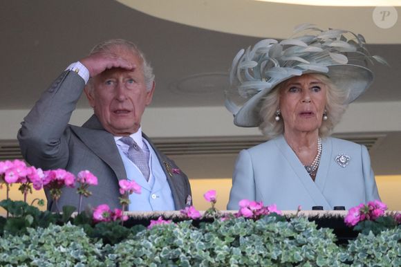 Camilla Parker Bowles, reine consort d'Angleterre et le roi Charles III d'Angleterre à Royal Ascot le 17 juin 2025 © Tim Merry/MirrorPix/Bestimage