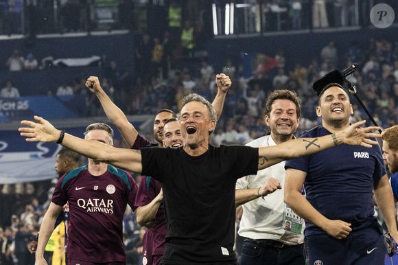 Luis Enrique - Le PSG remporte la Ligue Des Champions 2025, pour la première fois de son histoire, face à l'Inter Milan (5-0) à l'Allianz Arena de Munich, le 31 mai 2025.
© Cyril Moreau/Bestimage