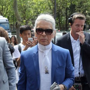 Karl Lagerfeld au défilé de mode Dior Hommes printemps-été 2017 au Tennis Club de Paris, le 24 juin 2016. © CVS / Veeren / Bestimage