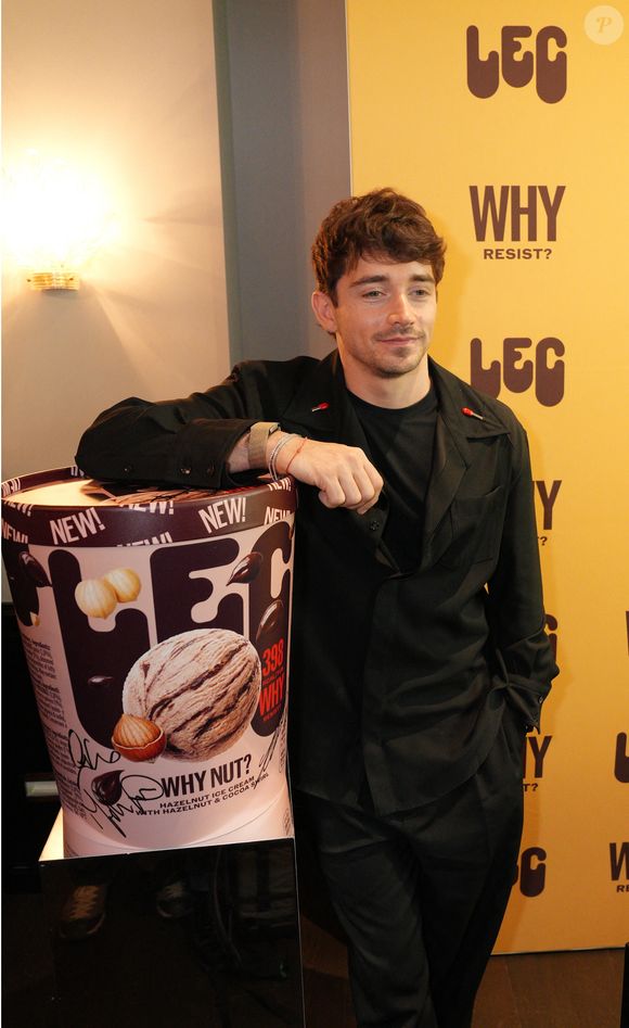 Milan, Italie : Milan, conférence de presse de LEC Ice Cream, So Good and Light You'll Never Believe It, avec Charles Leclerc. © Duilio Piaggesi/IPA via ZUMA Press / Bestimage