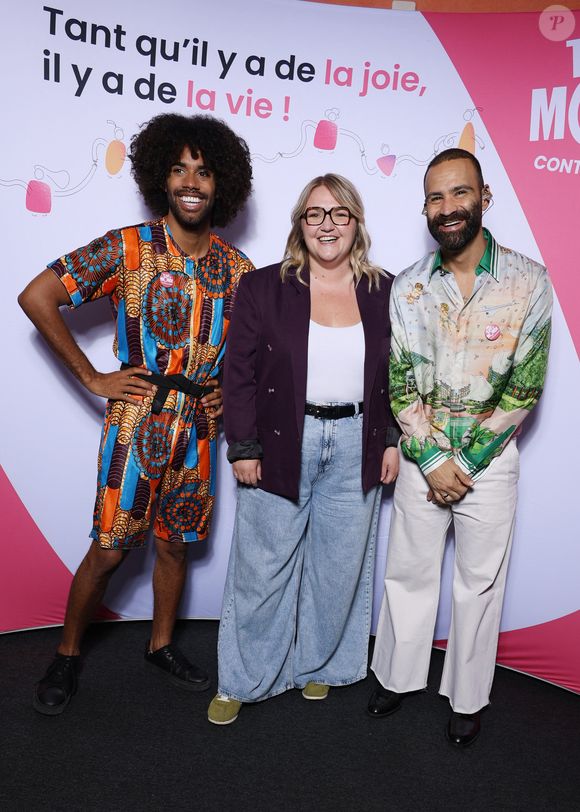 Exclusif -  Gwendal Marimoutou, Lola Dubini et Ycare - 4ème édition du gala "Tous les talents chantent contre le cancer"à l'Olympia à Paris le 20 Juin 2025. © Denis Guignebourg/Bestimage