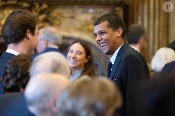 Stromae alias Paul Van Haver et son épouse Coralie Barbier photographiés lors d'une réception royale pour les personnes ayant reçu la grâce de la noblesse, le jeudi 21 novembre 2024, au Palais Royal à Bruxelles. Photo par ABACAPRESS.COM