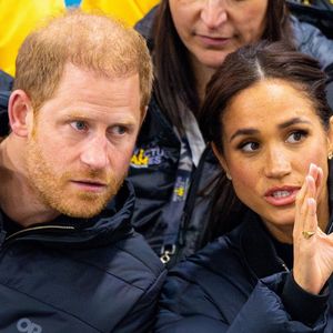 Le prince Harry, duc de Sussex, et Meghan Markle, duchesse de Sussex, ont été aperçus au Hillcrest Recreation Centre au Canada, soutenant le curling en fauteuil roulant lors des Invictus Games Vancouver Whistler 2025, le 09 février 2025. ©Backgrid USA / Bestimage