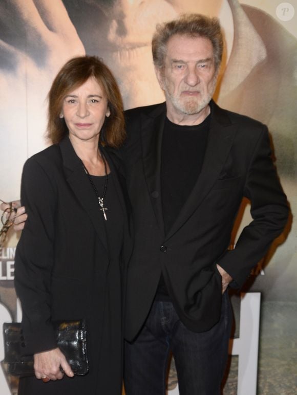 Eddy Mitchell et sa femme Muriel - Avant-première du film "La French" au cinéma Gaumont Opéra à Paris, le 25 novembre 2014.