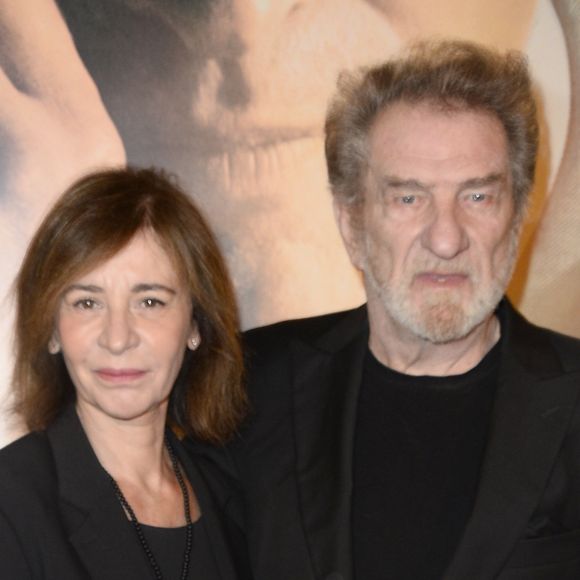 Eddy Mitchell et sa femme Muriel - Avant-première du film "La French" au cinéma Gaumont Opéra à Paris, le 25 novembre 2014.
