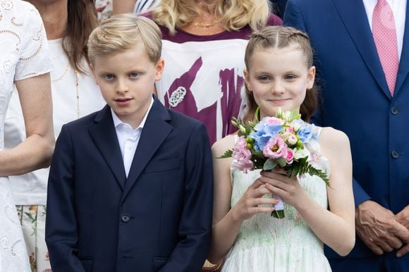 Prince Jacques (Le prince Jacques de Monaco, marquis des Baux) et S.A.S. La princesse Gabriella (La princesse Gabriella de Monaco, comtesse de Carladès) assiste au traditionnel « Pique-nique des Monégasques » (U Cavagnetu) au Parc Princesse Antoinette, à Monaco. © Claudia Albuquerque/Bestimage