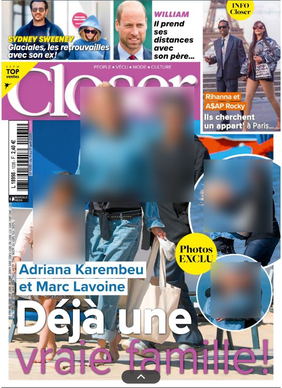 Une de Closer du 11 avril 2025.