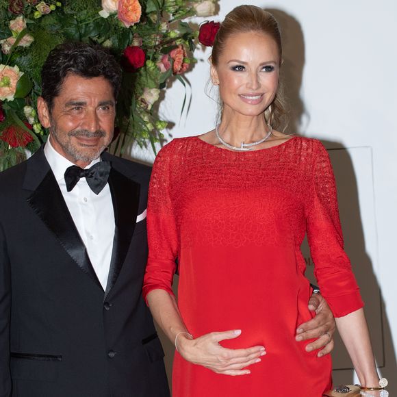 Adriana Karembeu enceinte et son mari André Ohanian - No Tabloids - 70ème édition du gala de la Croix Rouge monegasque à Monaco le 27 juillet 2018. © Pierre Villard/Le Palais Princier/Monte-Carlo-SBM via Bestimage