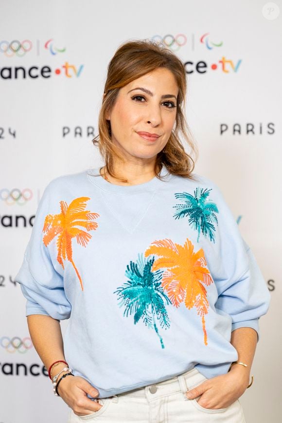 Léa Salamé lors de la présentation des journalistes et chroniqueurs de France Télévisions pour les Jeux Olympiques 2024 au musée de l'Homme à Paris, le 11 juin 2024.
© Pierre Perusseau / Bestimage
