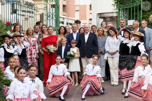 Traditionnel Pique Nique des Monégasques "U Cavagnetu" dans le Parc princesse Antoinette, en présence du prince Albert II de Monaco et de la princesse Charlene accompagnés par leurs enfants le prince Jacques de Monaco, marquis des Baux, et La princesse Gabriella de Monaco, comtesse de Carladès, à Monaco, le 7 septembre 2024. © Claudia Albuquerque/Bestimage