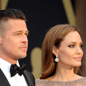 Brad Pitt et Angelina Jolie - Pressroom - 86ème cérémonie des Oscars à Hollywood, le 2 mars 2014.Agence / Bestimage