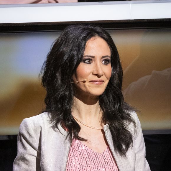 Exclusif - Fabienne Carat lors de l'enregistrement de l'émission "100% logique" présentée par C. Feraud et qui sera diffusée le 11 octobre 2025 au Studio du Lendit à Saint-Denis, France, le 8 mars 2025. © Cyril Moreau/Bestimage