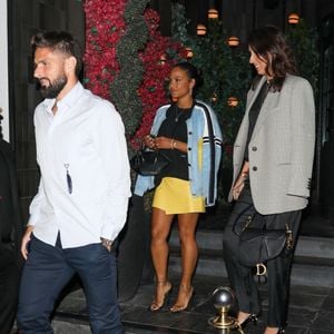 Exclusif - Christina Milian et Matt Pokora dînent avec Olivier Giroud au restaurant Catch Steak à Los Angeles.