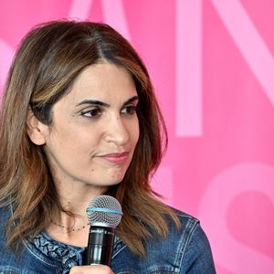 Sonia Mabrouk durant la 27ème  édition du Festival du Livre de Nice, installé sur le jardin Albert 1er, du 3 au 5 juin 2023. © Bruno Bebert / Bestimage