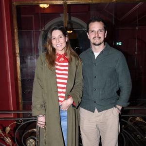 Exclusif - Laury Thilleman (Miss France 2011) et son mari Juan Arbelaez - Générale du chanteur Amir Haddad, seul-en-scène dans la pièce "Sélectionné" mise en scène par S. Suissa au théâtre Edouard VII à Paris le 28 mars 2022. © Rachid Bellak /Bestimage