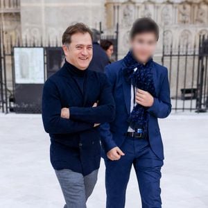 Exclusif - Renaud Capuçon et son fils Elliott - Emission "Notre-Dame la réouverture" sur France 2 pour la cérémonie de réouverture de la cathédrale Notre-Dame de Paris, le 7 décembre 2024.  © Cyril Moreau-Christophe Clovis / Bestimage