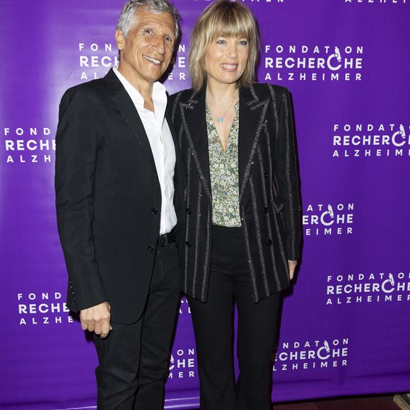 Nagui et sa femme Mélanie Page - Photocall du Gala de la Fondation Recherche Alzheimer placée sous le signe de l’émotion et du partage avec un concert unique sur le thème "2 générations chantent pour la 3ème" à l’Olympia à Paris le 17 mars 2025. © Olivier Borde - Bertrand Rindoff/Bestimage