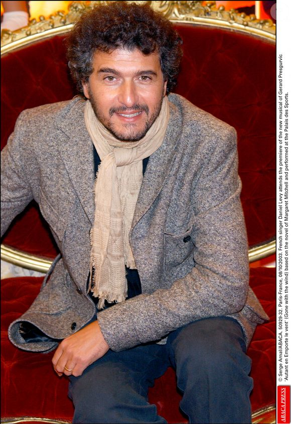 Paris-France, 08/10/2003. Le chanteur français Daniel Levi assiste à la première de la nouvelle comédie musicale de Gérard Presgurvic 'Autant en Emporte le vent' basée sur le roman de Margaret Mitchell et jouée au Palais des Sports. © Serge Arnal/ABACA.